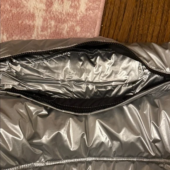 Zara Silver Women's cropped Puffer Jacket - Picture 7 of 8